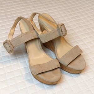 Marc Fisher Beige Platform Wedges